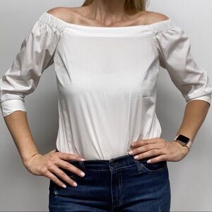 Jasmine and Juliana Off the Shoulder White Top